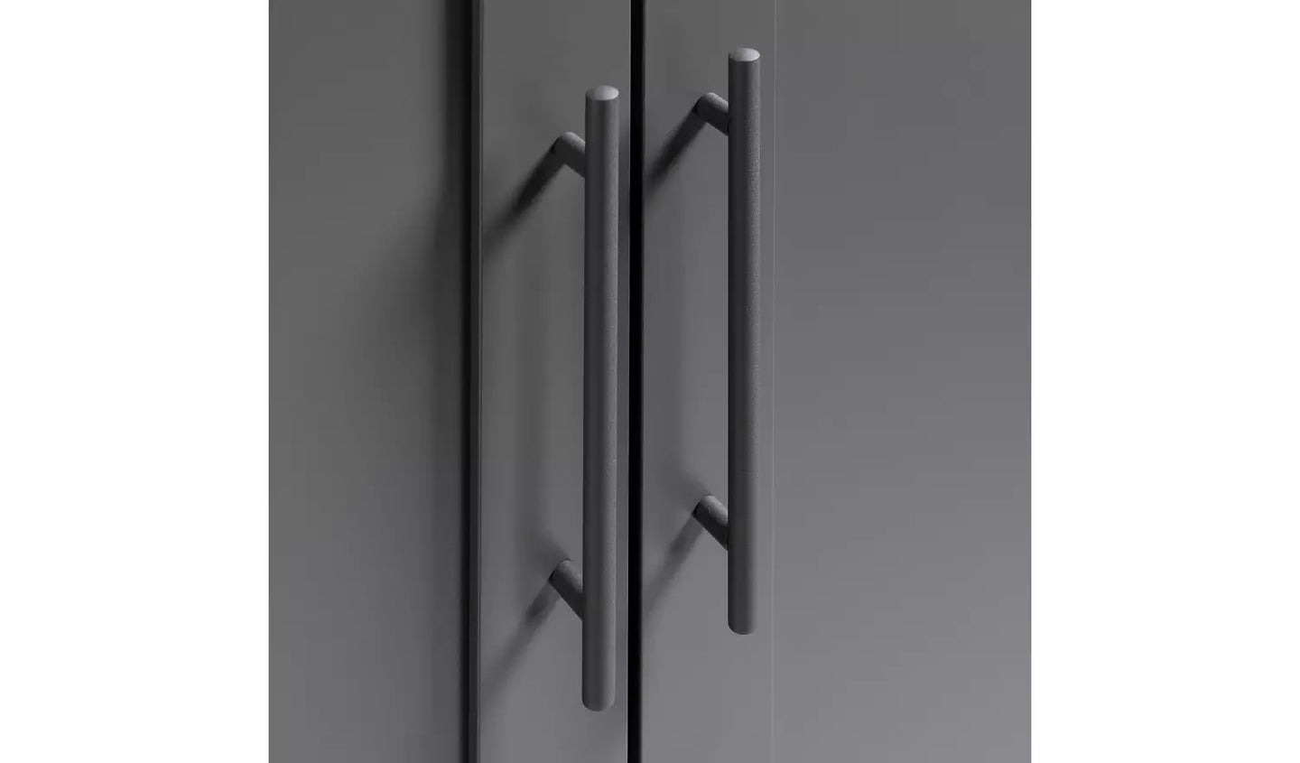 Habitat Munich Panelled 6 Door Wardrobe - Anthracite